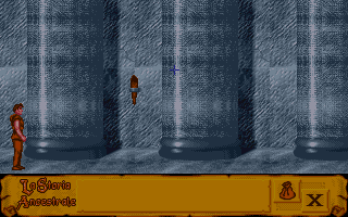 La Storia Ancestrale: Capitolo 2 (DOS) screenshot: Starting the game in the stone city