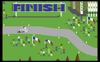 Tour de France (Commodore 64) screenshot: Finished the stage.