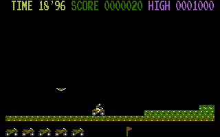 Kikstart: Off-Road Simulator (Commodore 16, Plus/4) screenshot: Let's go.