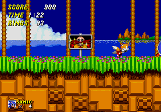 Sonic the Hedgehog 2 (Genesis) screenshot: Tails comes in second