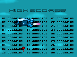Kobayashi Maru (Jaguar) screenshot: High-score screen