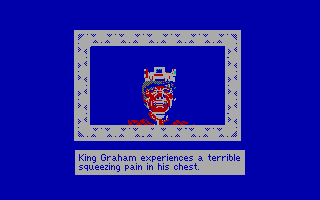 King's Quest IV: The Perils of Rosella (DOS) screenshot: SCI: Oh no! (4 colour CGA with RGBI monitor)