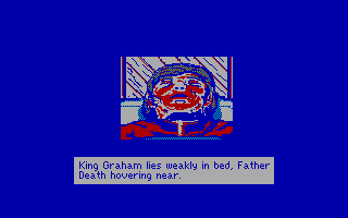 King's Quest IV: The Perils of Rosella (DOS) screenshot: SCI: Intro continued (4 colour CGA with RGBI monitor)