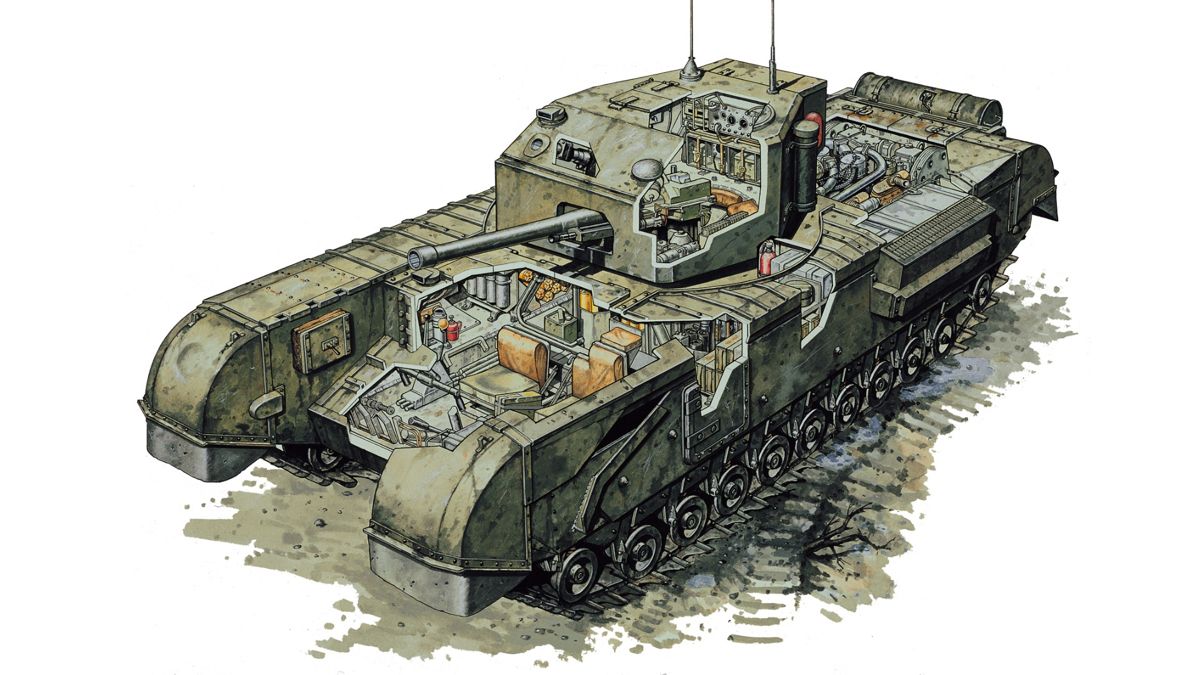Panzer Corps: Allied Corps (Windows) screenshot: Unit artwork, British Churchill heavy tank