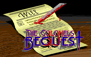 The Colonel's Bequest (DOS) screenshot: Title screen