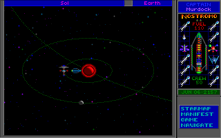 Star Control II (DOS) screenshot: Orbiting the space station. All your journeys begin here