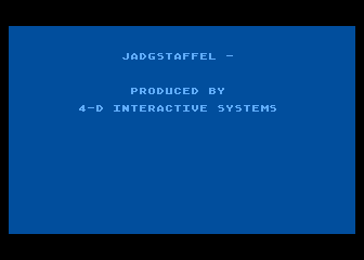 Jagdstaffel (Atari 8-bit) screenshot: Title screen.