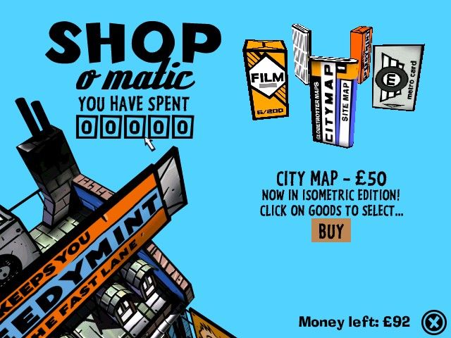 Globetrotter (Windows) screenshot: Shops offer useful items