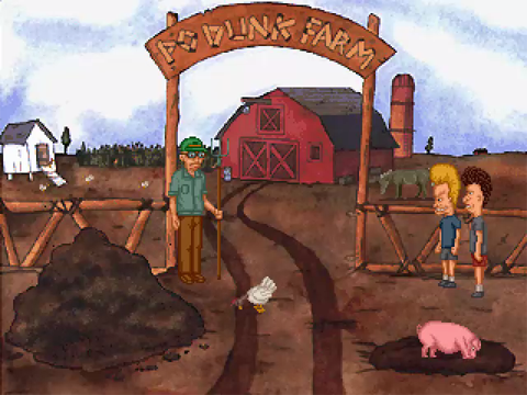 MTV's Beavis and Butt-Head in Virtual Stupidity (Windows) screenshot: Podunk Farm