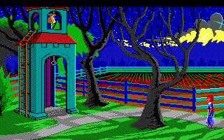 The Colonel's Bequest (DOS) screenshot: A bell!Should you ring it?..