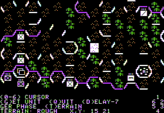 Breakthrough in the Ardennes (Apple II) screenshot: Command Entry