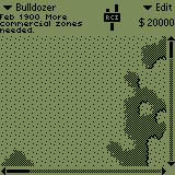 SimCity (Palm OS) screenshot: Starting out on an empty map