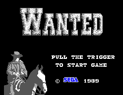 Wanted (SEGA Master System) screenshot: Title