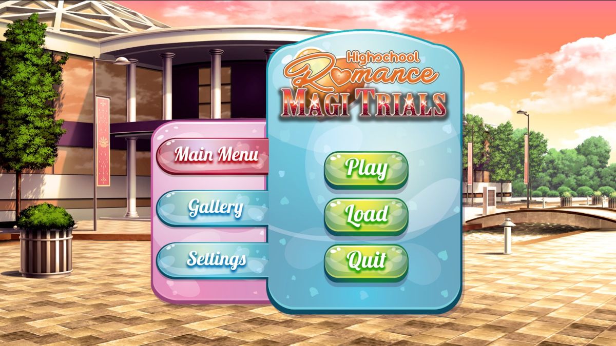 Highschool Romance: Magi Trials (Windows) screenshot: Title screen