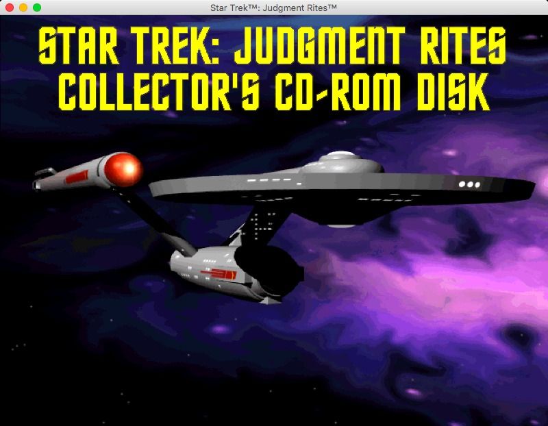 Star Trek: Judgment Rites (Limited CD-ROM Collector's Edition) (Macintosh) screenshot: Collector's Disc - Title screen