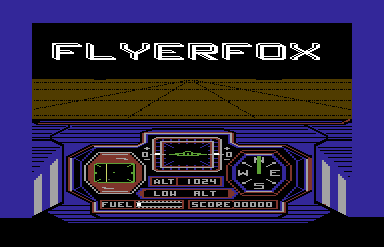 Flyer Fox (Commodore 64) screenshot: Title screen.