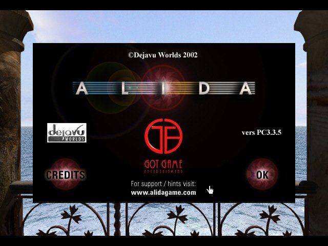 Alida (Windows) screenshot: The "About Alida" screen