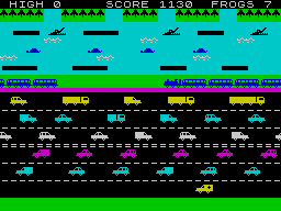 Hopper (ZX Spectrum) screenshot: Notice the ambulance. The way stops circulating because of you!