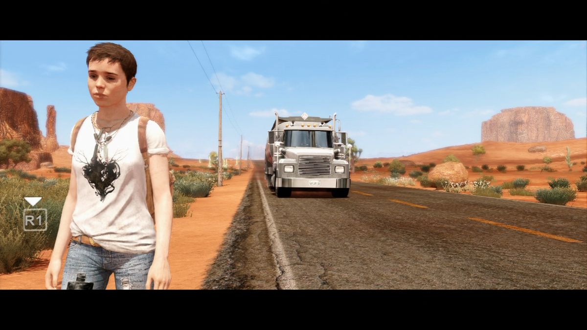 Beyond: Two Souls (PlayStation 3) screenshot: In the middle of nowhere.