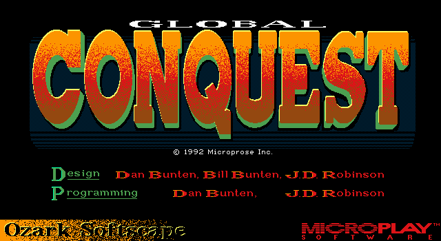 Global Conquest (DOS) screenshot: Title Screen