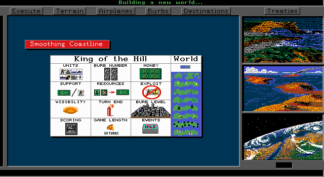 Global Conquest (DOS) screenshot: Building The World
