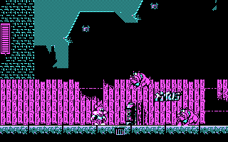 Titus the Fox: To Marrakech and Back (DOS) screenshot: Bad dogs (CGA)