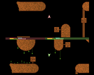 TurboRaketti (Amiga) screenshot: Metarola: Green counter-attacks