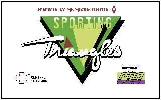 Sporting Triangles (Commodore 64) screenshot: Title Screen.
