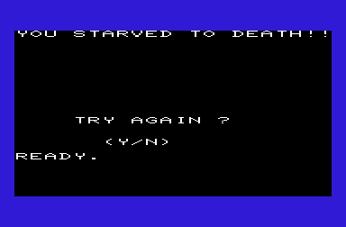 Pharaoh's Tomb (VIC-20) screenshot: Don't leave the game unpaused!