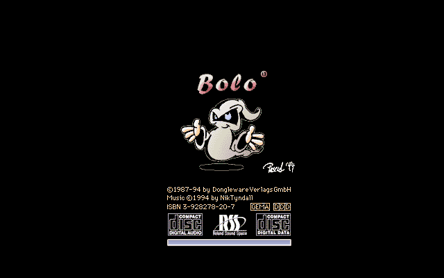 Bolo (DOS) screenshot: Title screen