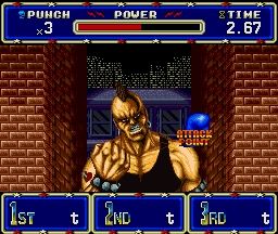 Sonic Blast Man (SNES) screenshot: Bonus Stage - Knockout Enemy