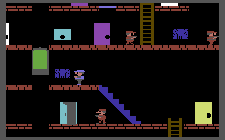 Gumshoe (Commodore 64) screenshot: A chute to transport you elsewhere.