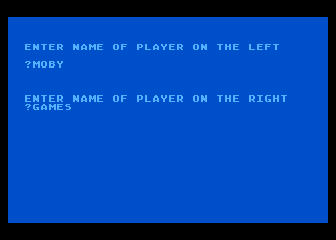 Angle Worms (Atari 8-bit) screenshot: Main Menu