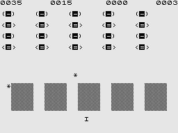 Galaxy Invaders (ZX81) screenshot: Blast the invaders.