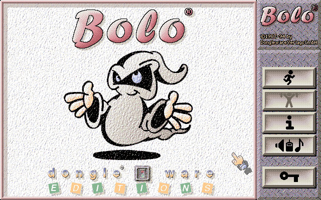 Bolo (DOS) screenshot: Main menu