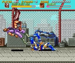 Sonic Blast Man (SNES) screenshot: Suplex Throw