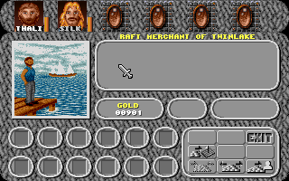 Amberstar (DOS) screenshot: Raft merchant