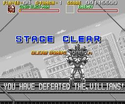 Sonic Blast Man (SNES) screenshot: Level Clear