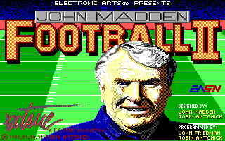 John Madden Football II (DOS) screenshot: Title (EGA)