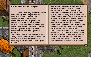 Ultima VII: The Black Gate (DOS) screenshot: Find and read interesting books scattered across Britannia