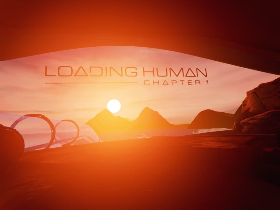 Loading Human: Chapter 1 (PlayStation 4) screenshot: Enjoying a sunset with the opening title
