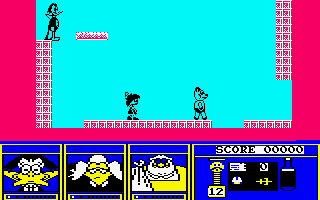 Count Duckula 2 Featuring Tremendous Terence (Amstrad CPC) screenshot: Jump onto that platform.