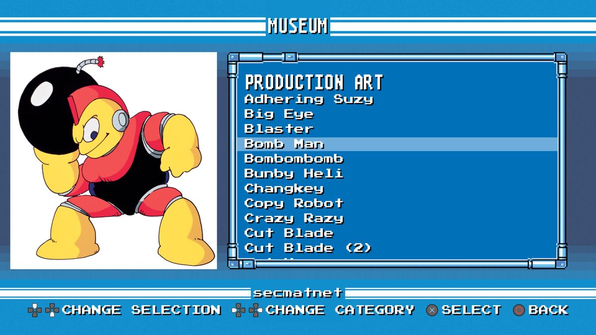 Mega Man: Legacy Collection (PlayStation 4) screenshot: <b>Legacy Collection</b>: Mega Man artwork, Bomb Man