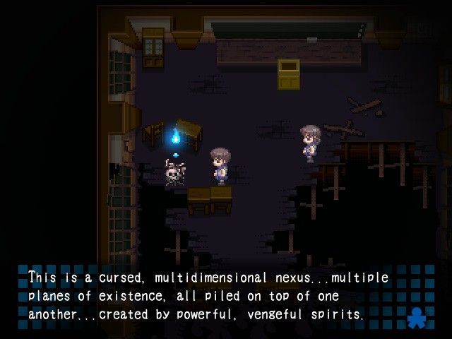 Corpse Party (Windows) screenshot: Speaking with a ghost