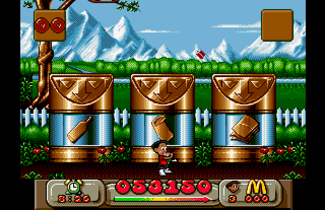 Mick & Mack as the Global Gladiators (Amiga) screenshot: The bonus game