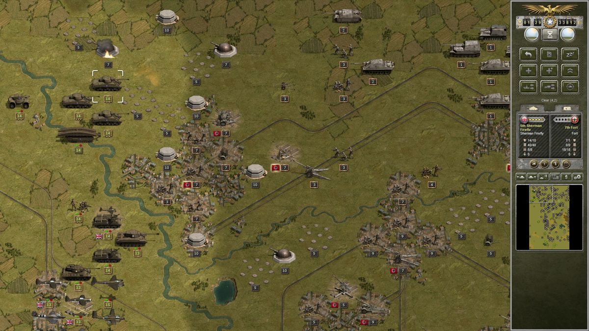 Panzer Corps: Allied Corps (Windows) screenshot: Germany's last line of defense