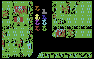 Street Machine (Commodore 64) screenshot: On the starting grid.