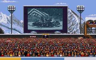 Winter Supersports 92 (Atari ST) screenshot: "Skidoo" is surely no olympic discipline.