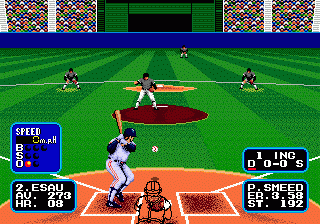 Tommy Lasorda Baseball (Genesis) screenshot: Pitching