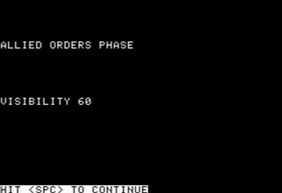 Typhoon of Steel (Apple II) screenshot: Allied Orders